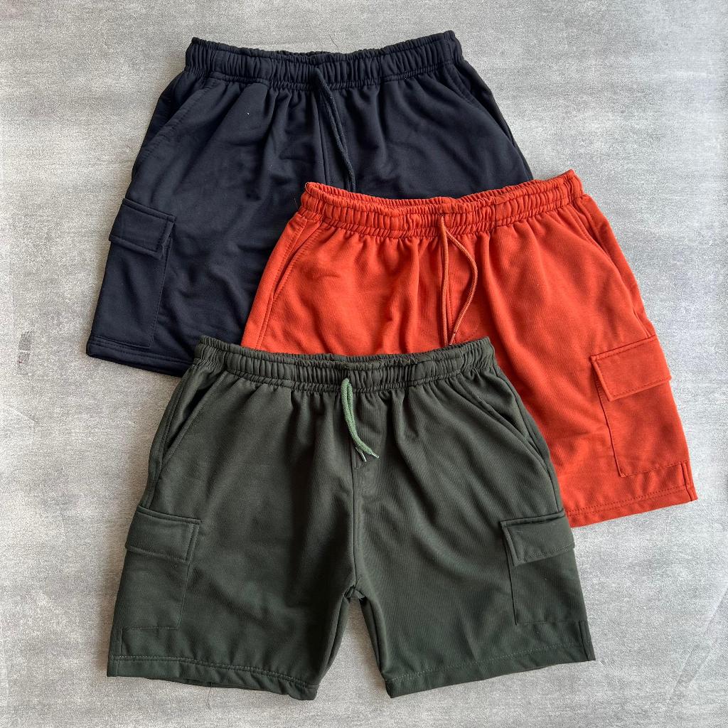 CARGO paket hemat 3 pcs 100 ribuan, celana cargo pendek, boardshort cargo premium