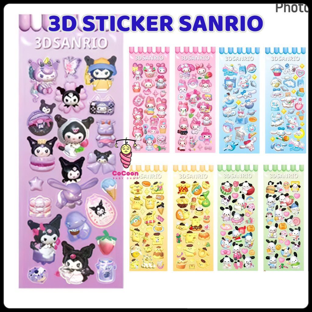 

Sticker Stiker Hologram Lucu / Disney / Sanrio / Mainan Menempel Anak
