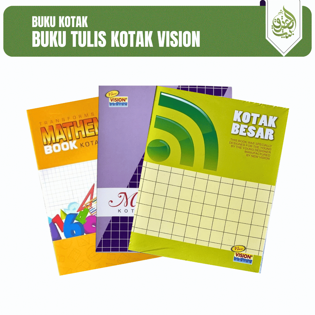 

Buku Tulis Kotak Vision Kecil - Sedang - Besar | Buku Kotak Strimin [PCS]