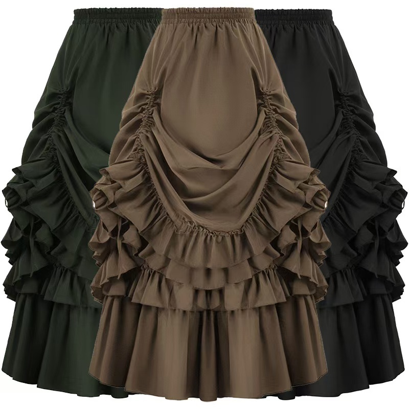 Women's retro Gothic Victorian style skirt Renaissance short skirt