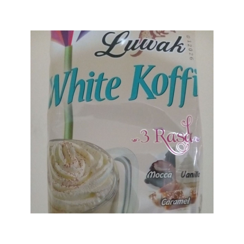 

kopi luwak white coffee 3 rasa ( mocca vanilla caramel) per renceng isi 10 sachet