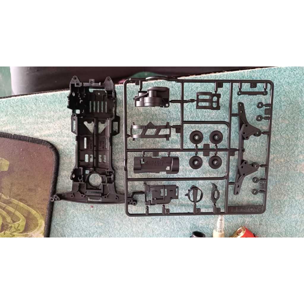 READY- CHASSIS SUPER 2 CARBON - PROJECT D (set chassis gearbox)