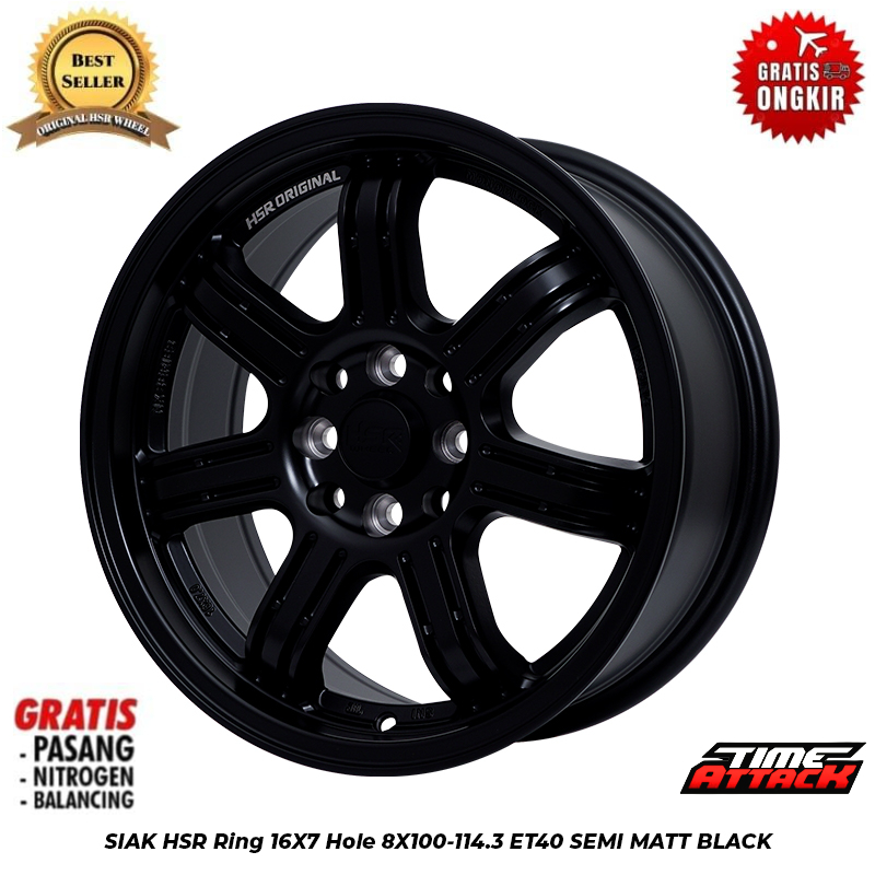 Velg Mobil Hsr R16 Baleno Agya Avanza Mobilio HSR WHEEL Tipe SIAK Ring 16 - TIME ATTACK BOGOR