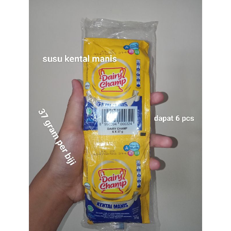 

Susu kental manis (Dairy champ) dapat 6 sachet original