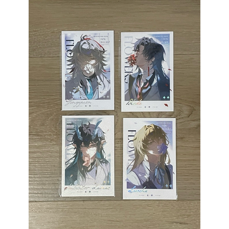 BE HONKAI STAR RAIL JINGYUAN BLADE DANHENG LUOCHA POLAROID POSTCARD ARTPRINT VER FLOWERS Honkai