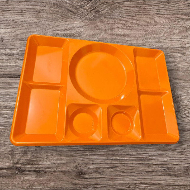 Tray Baki Nampan Makanan Food Tray Sekat 7 Melamine Vanda 47x33cm