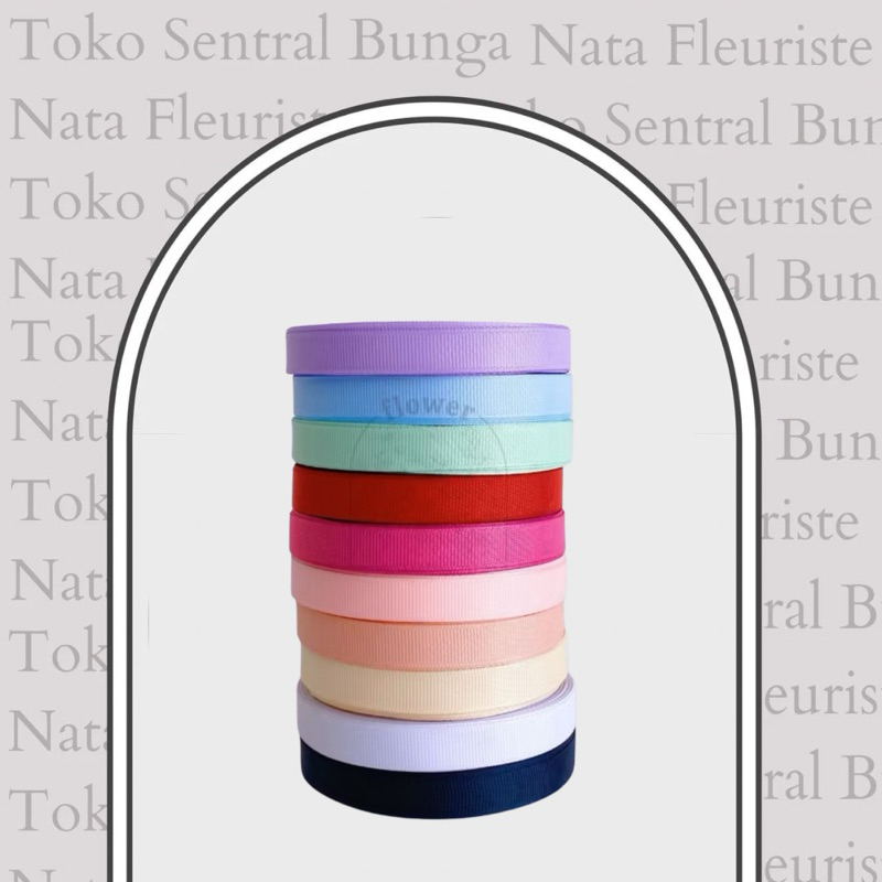 

PITA GROSGRAIN 1/2" / LEBAR 1,25 CM - 1 ROLL (20 YARD / 18 METER) - PITA KAIN / PITA BUKET