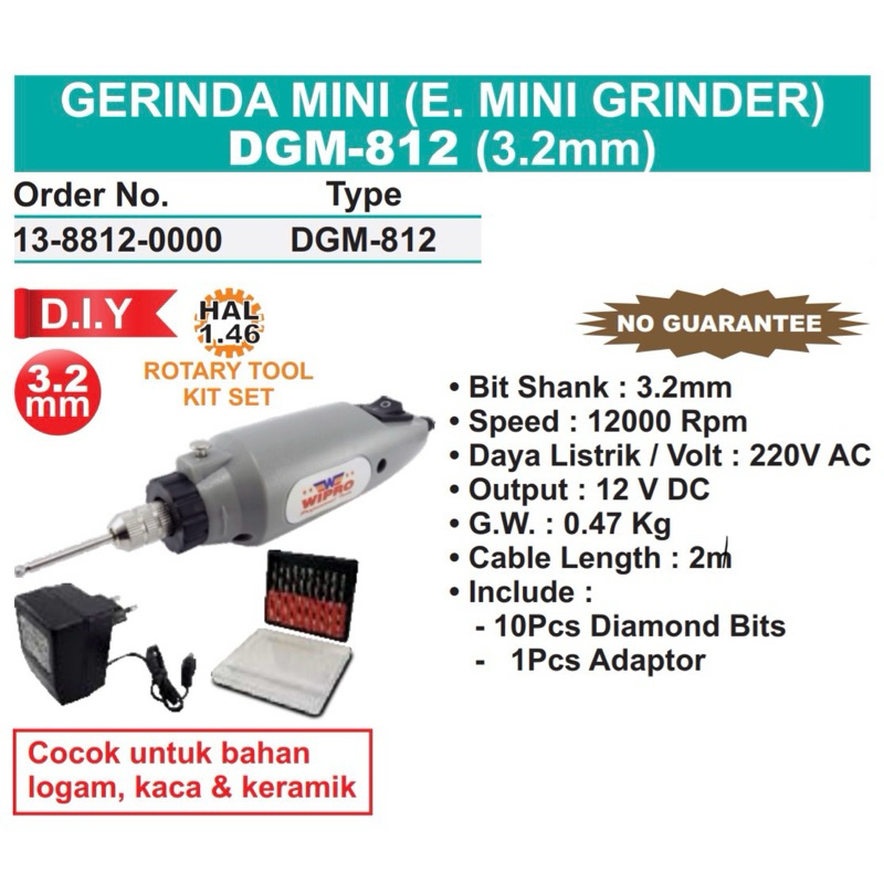Wipro Gerinda Mini(E. Mini Grinder) DGM-812