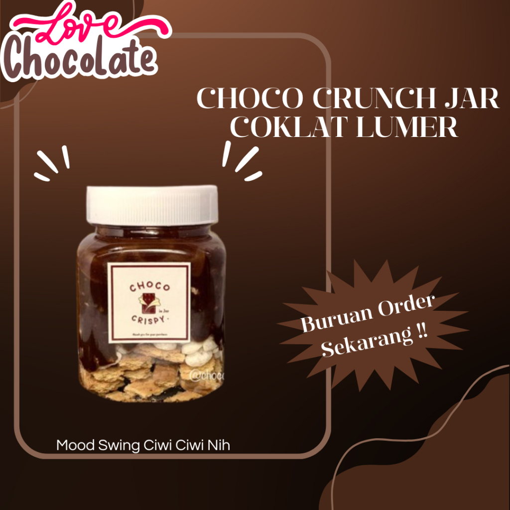 

Choco Crunch Coklat Lumer / Camilan Kekinian / Choco Jar Crispy / Snack Coklat Lumer / Coklat Jar Viral !!