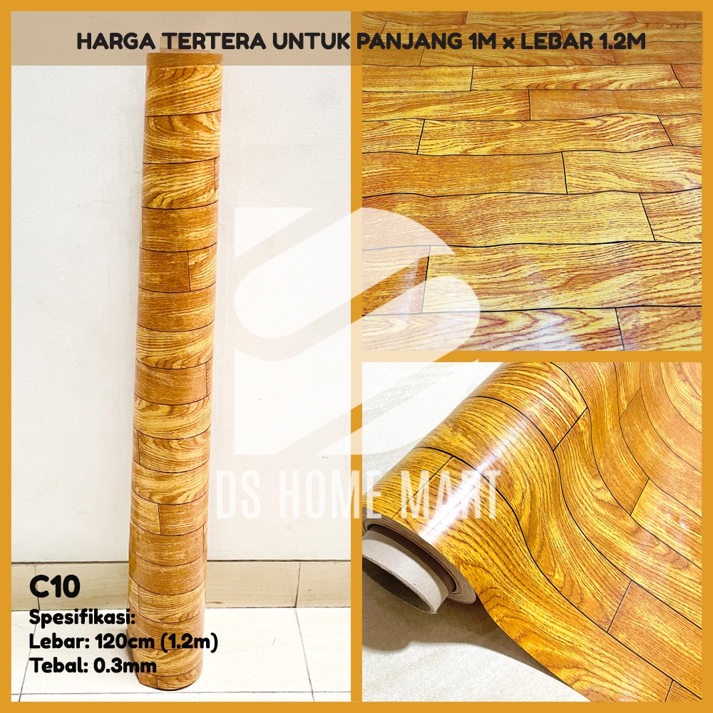 C10 - Karpet Lantai Tikar Plastik Vinyl METERAN dengan Lebar 1.2m