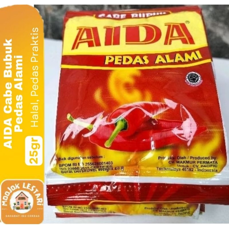 

MOOJOK-Cabe Bubuk AIDA 25gr Sambal Tabur Pedas Alami Murah Enak