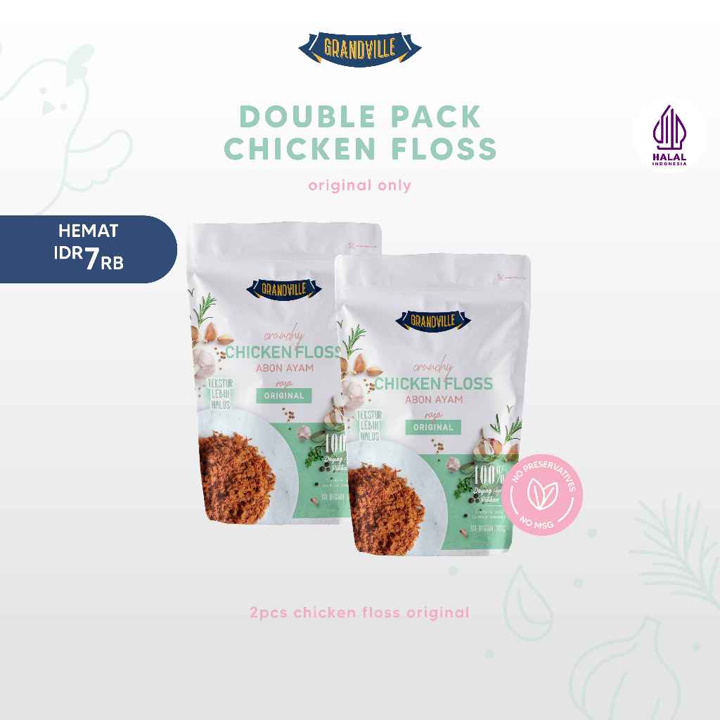

Torimiaw - Grandville Abon AYAM Crunchy Double Pack Original