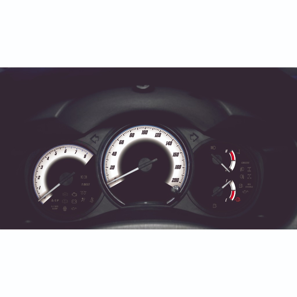 Custom Speedometer Mobil Innova White Series