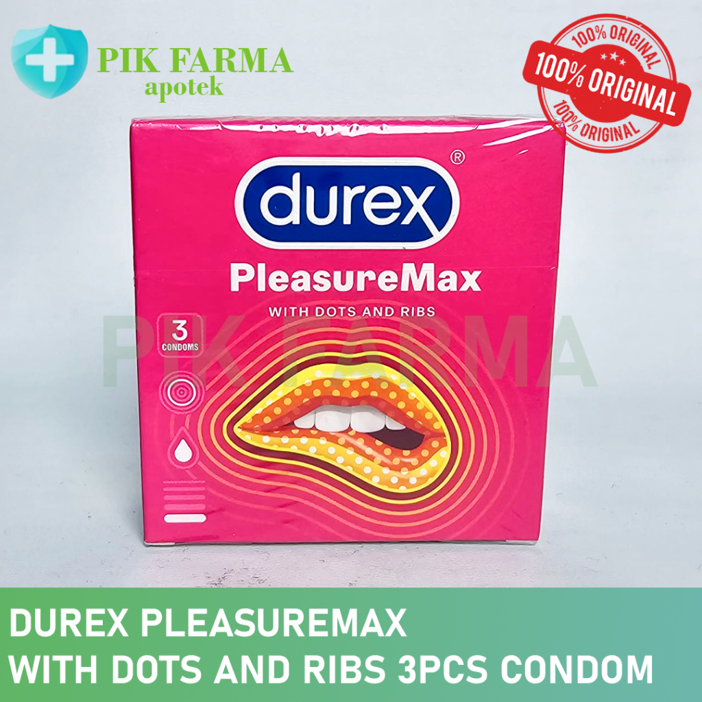 Kondom Durex Pleasuremax isi 3 Pcs - Kondom Gerigi