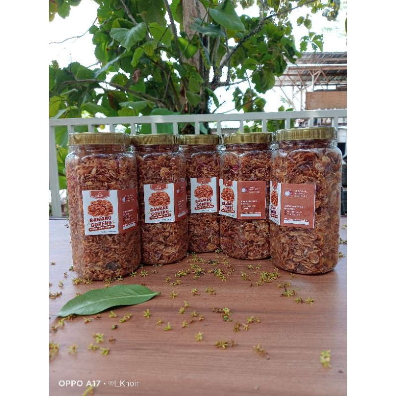 

BAWANG GORENG PREMIUM TANPA CAMPURAN kemasan toples berat 120 gram