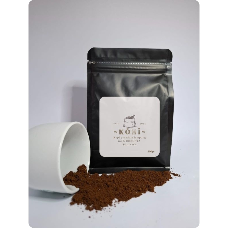 

KOHI Kopi Lampung 200 Gram - Bubuk / Biji - Robusta Coffee premium