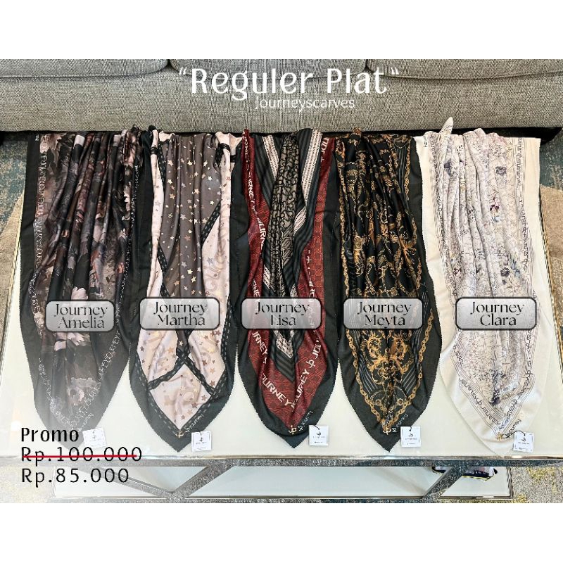 NEW MOTIF REGULER PLAT JOURNEY SCARVES /MONA SERIES JOURNEY SCARVES