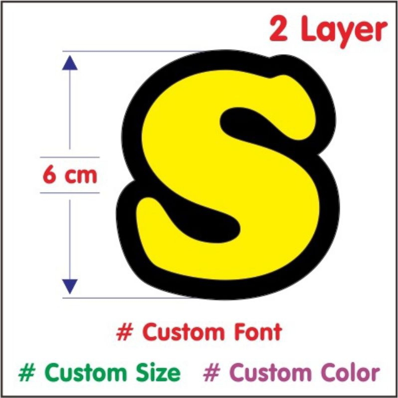 Huruf Abjad Flanel 6cm Pola Huruf Abjad Kain Flanel Serbaguna