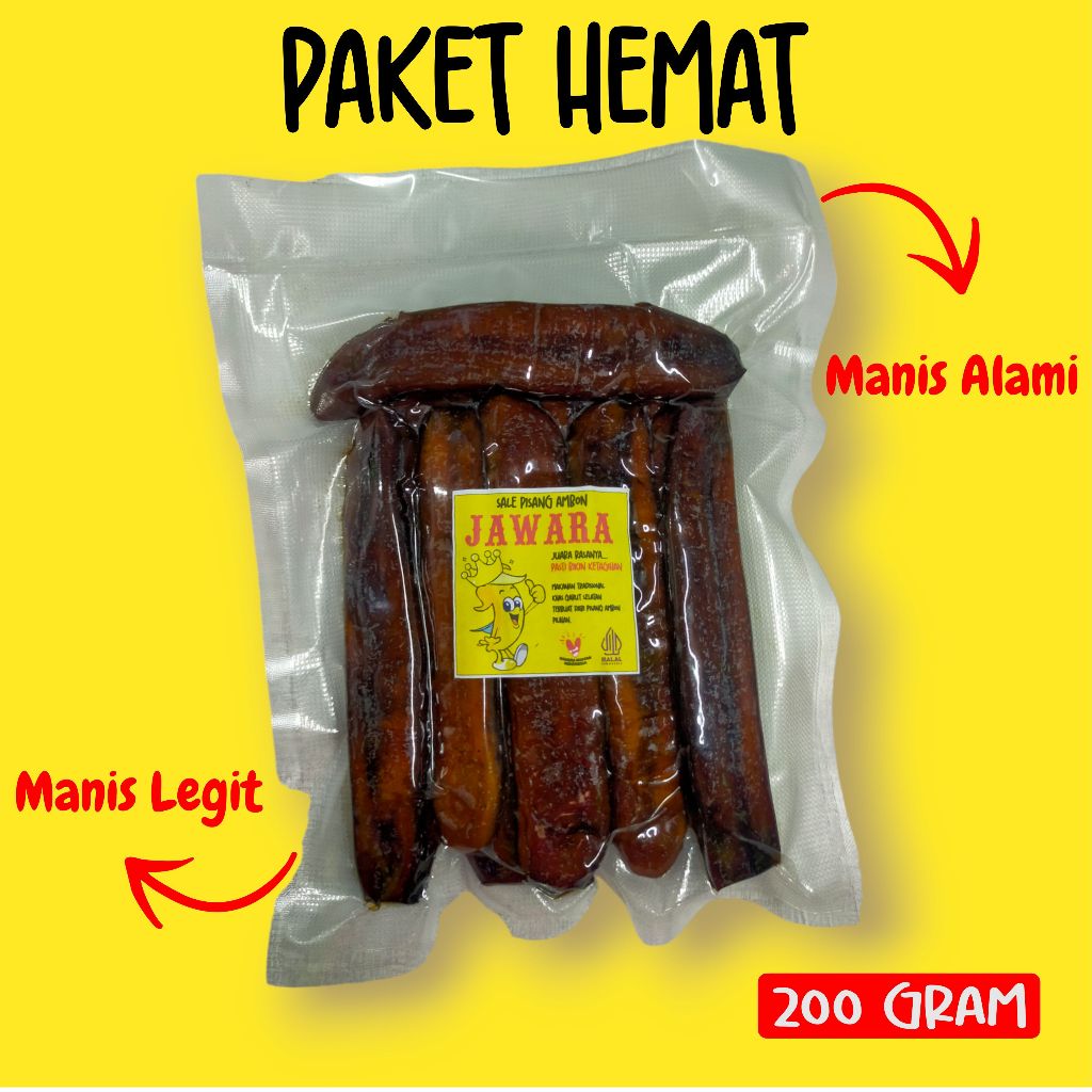 

Sale Pisang Ambon JAWARA ukuran jari Snack cemilan manis legit | 200gr