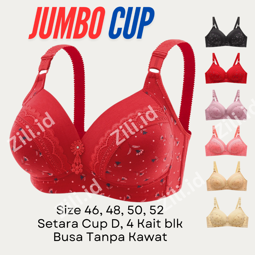 Bra BH Busa Tanpa Kawat JUMBO BIG CUP SIZE 46 - 52