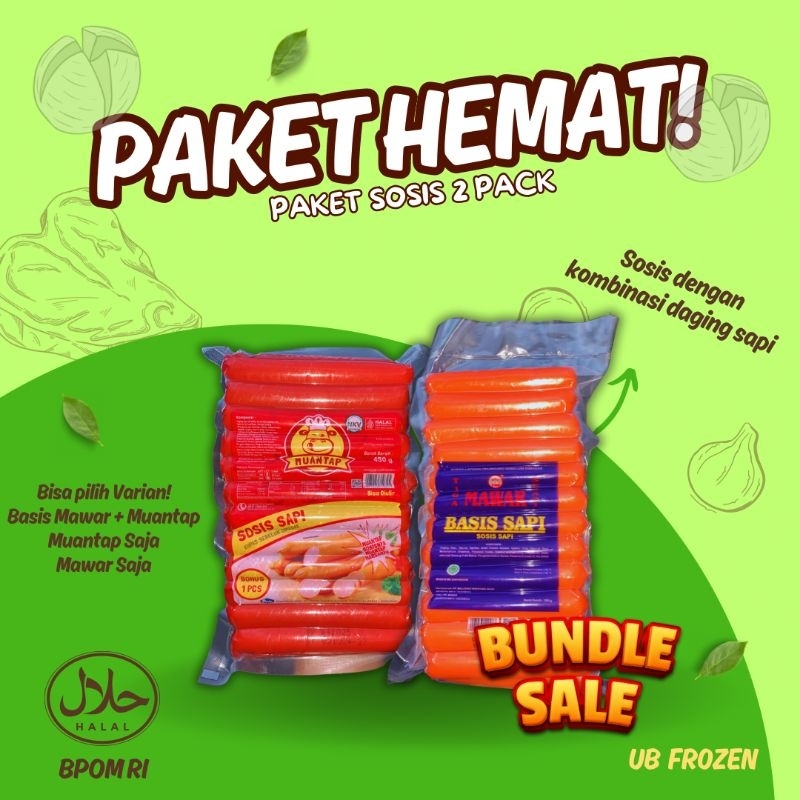 

Paket sosis 2pack (1pack isi 25)