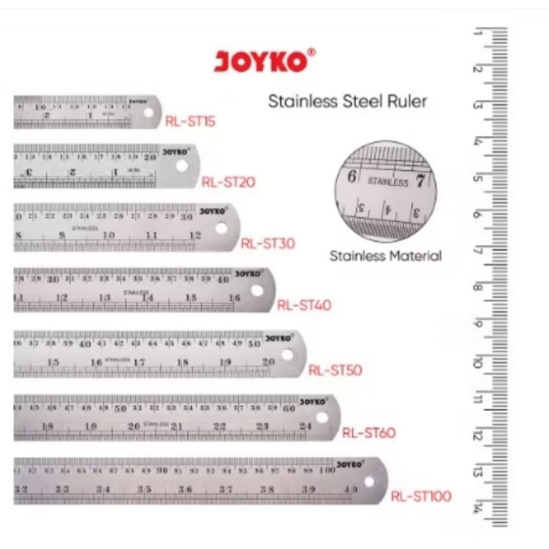 

Penggaris Joyko Stainless Steel Ruler Penggaris Besi RL-ST30