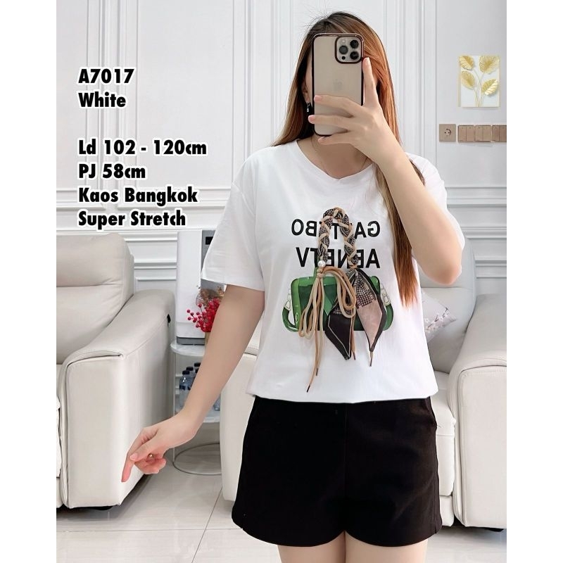 [BSIC] ATASAN KAOS WANITA IMPORT LENGAN PENDEK LEHER V