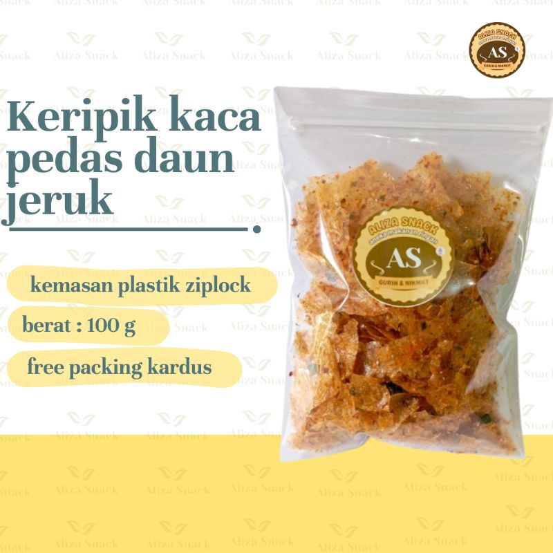 

AlizaSnack Keripik Kaca Pedas Daun jeruk,Keripik Kaca Gurih 10.000