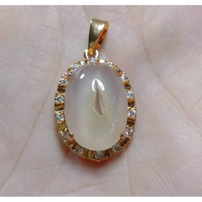 Liontin Batu akik combong natural siap pakai