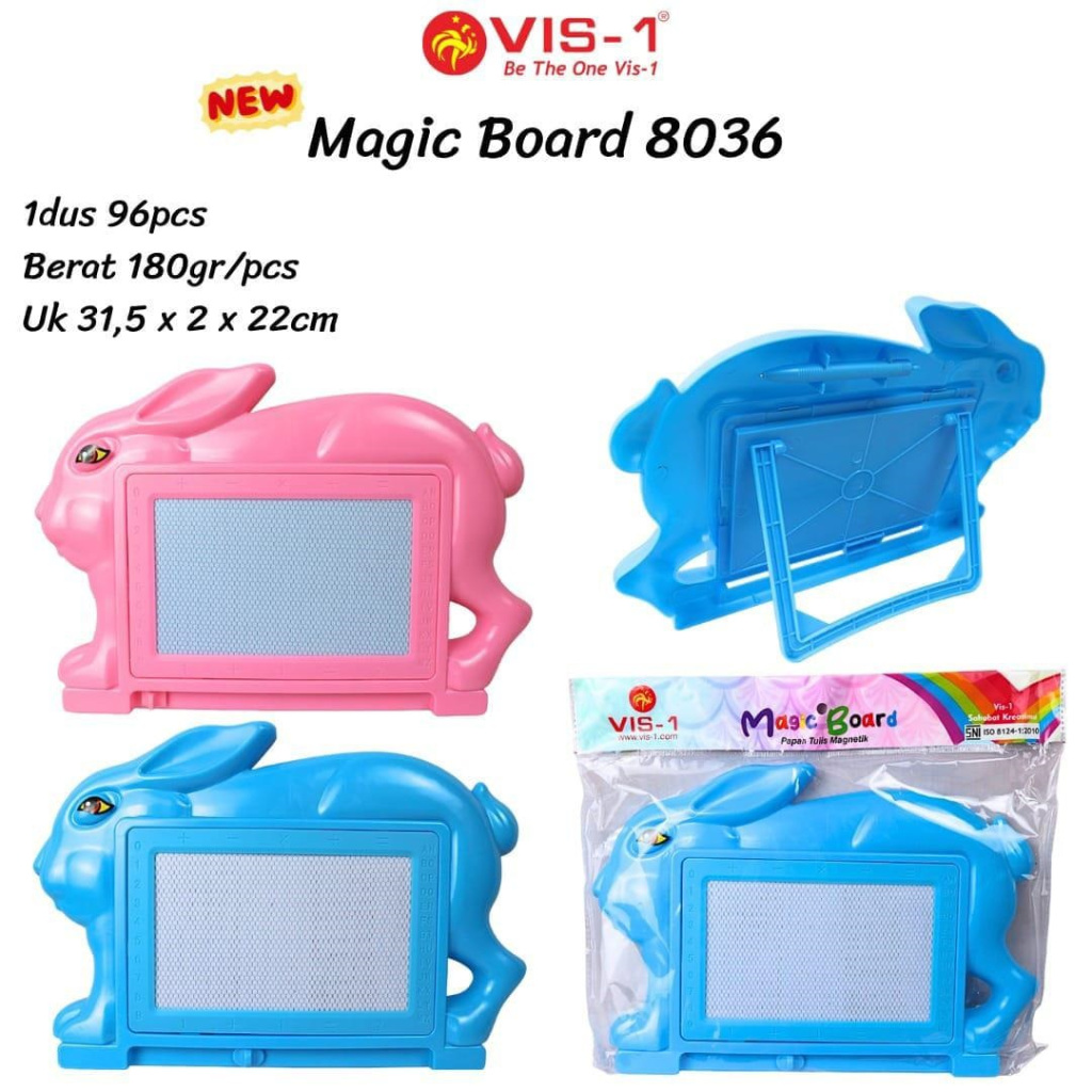 

Mainan Papan Tulis Magnet VIS-1 8036 / Magic Board / Magnetic Drawing Board Edukasi VIS-1 8036