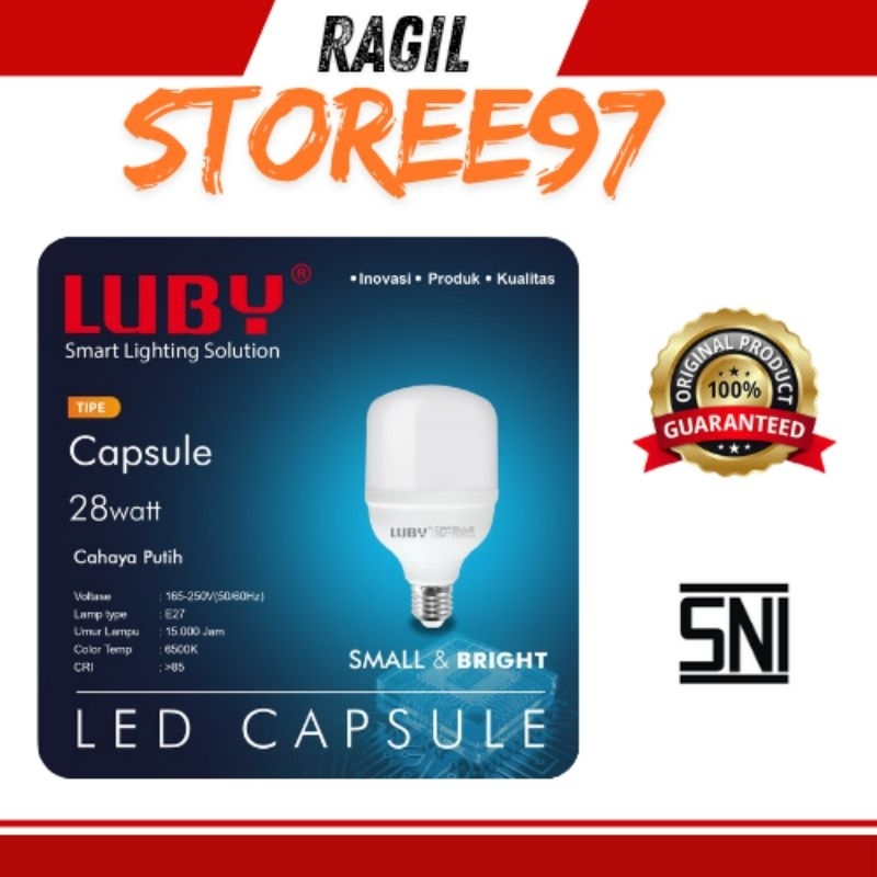 Lampu LED Luby Capsule 28w lampu LED tabung capsule series merk luby