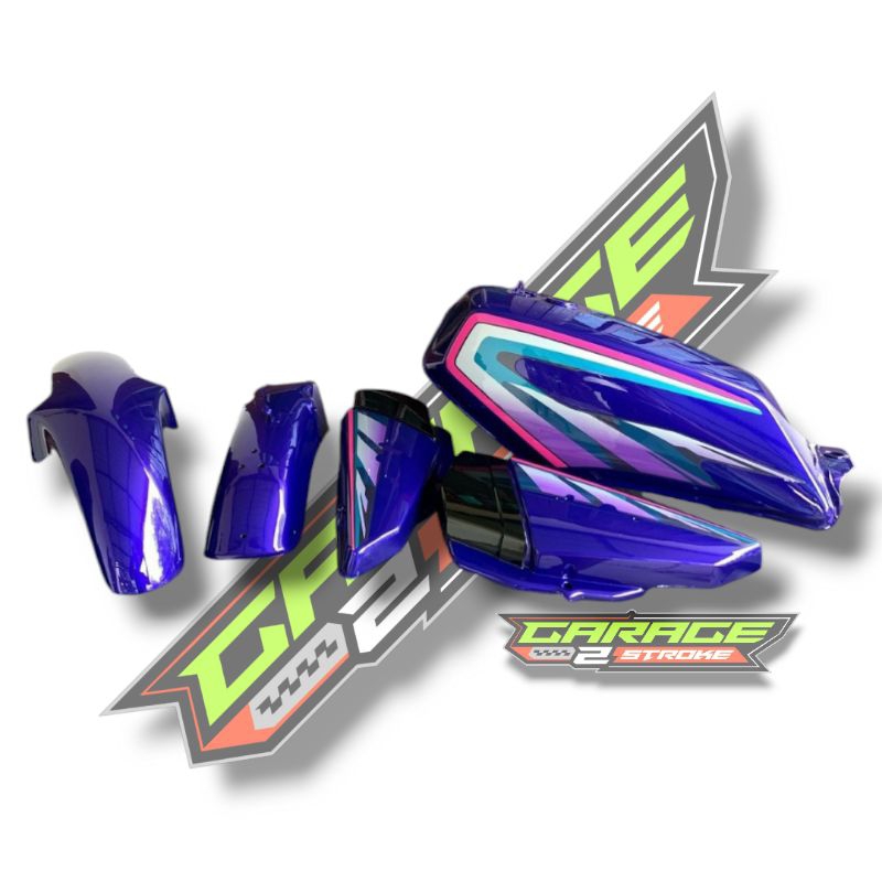 Tangki Bensin Set Yamaha RX King RXk Ungu Violet