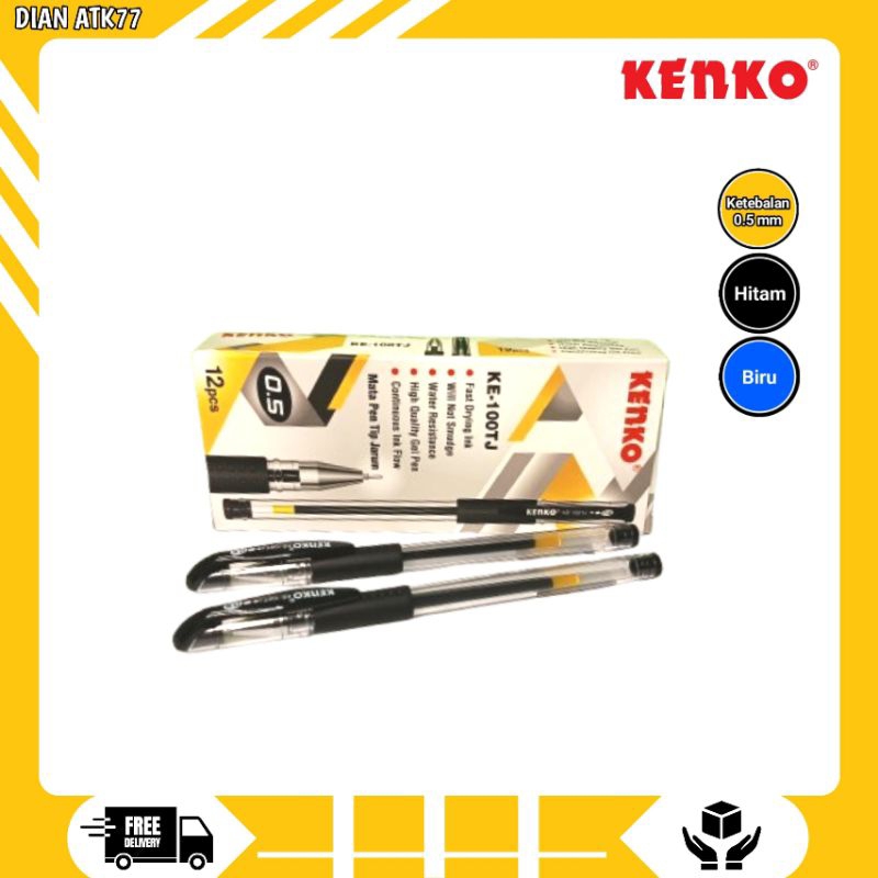 

KENKO Pulpen Gel KE-100 TJ / Pulpen Gel / Pen Gel [1Pcs]