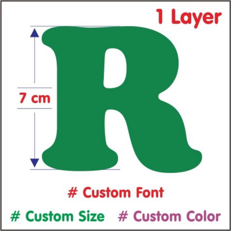 Huruf Abjad Flanel 7cm Pola Huruf Abjad Kain Flanel Serbaguna