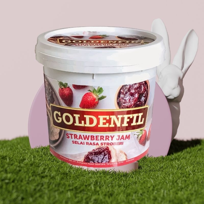 

Goldenfil Strawberry Jam 1 Kg Selai Rasa Stroberi Premium Termurah Viral dengan buah asli