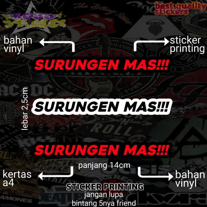 

STICKER PRINTING ANTI AIR SURUNGEN MAS