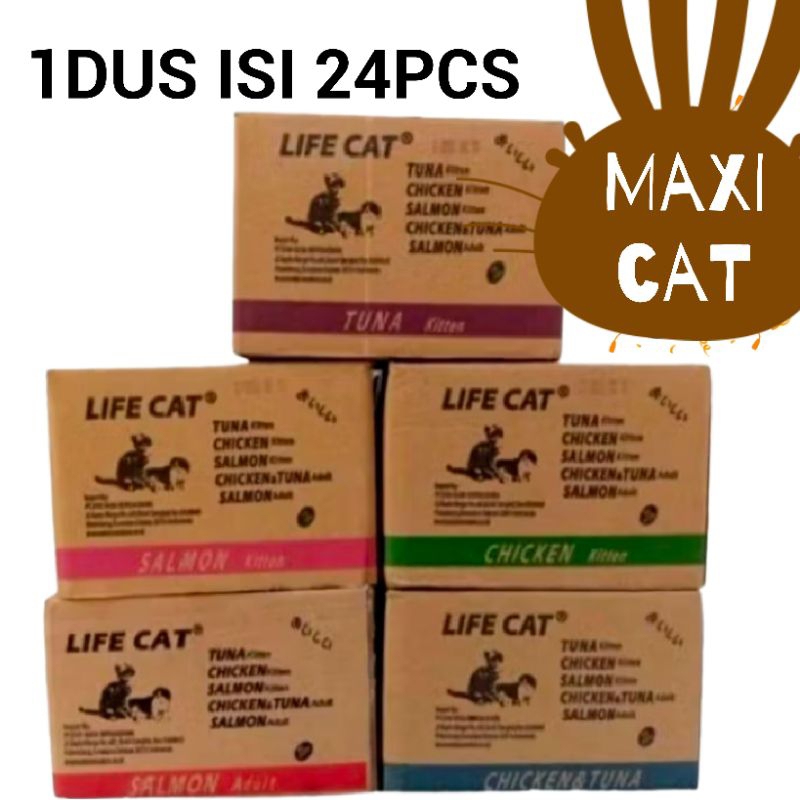 DUS LIFE CAT POUCH 1 BOX 24 PCS  Wet Food makanan kucing