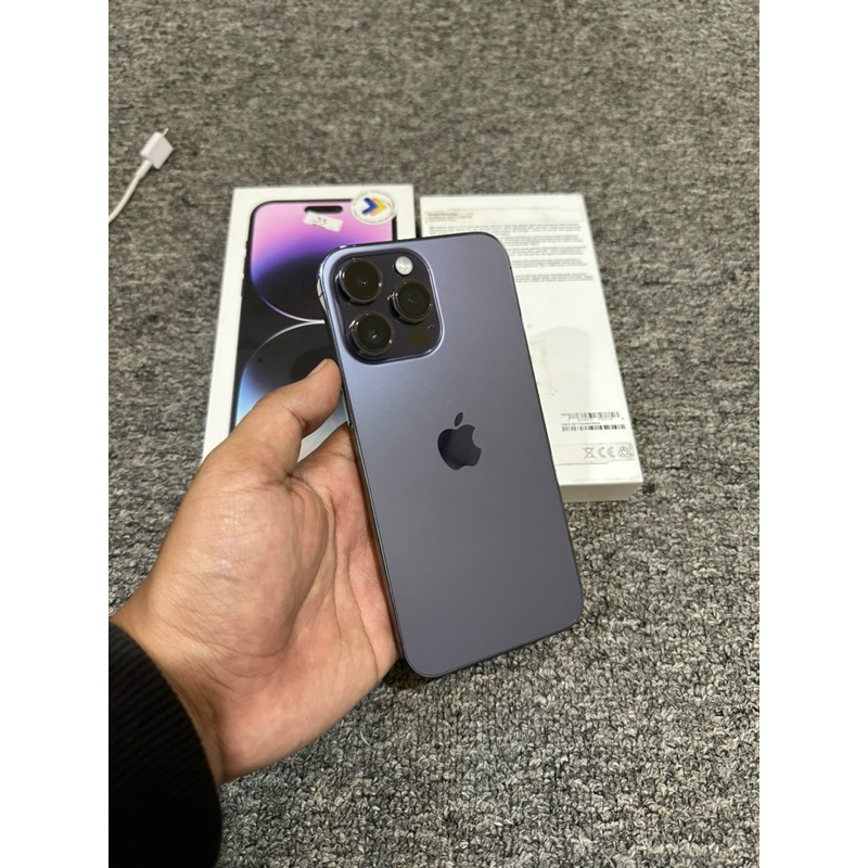 iphone 14 pro max 128gb ibox second deep purple fullset ori