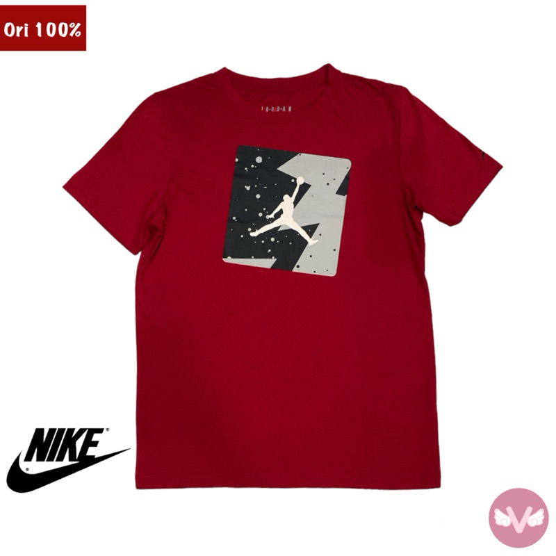 NIKE Jordan Tshirt Tee Big Kids Kaos Katun mix Baju Olahraga Remaja Baju Olahraga Anak Baju Anak lak