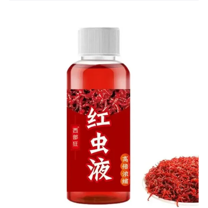 100ml Umpan Pancing Cairan Merah Ajaib Ikan Semua Jenis Ikan Umpan cacing salmon Cairan Merah Ajaib