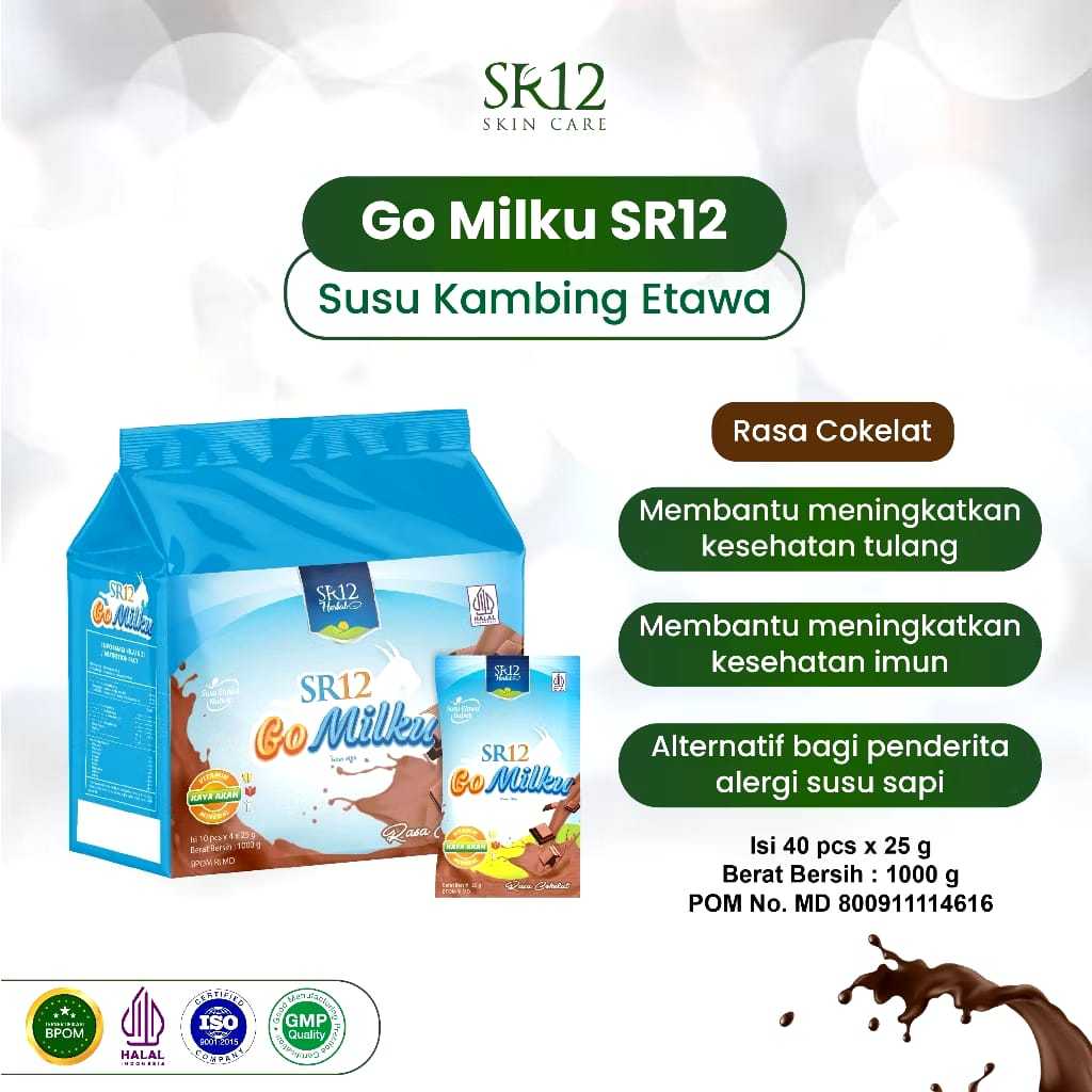 

SR12 Go Milku Susu Kambing Etawa Kemasan Bag Isi 40 Sachet - Susu Kambing Etawa