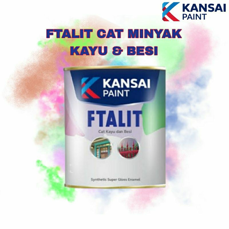 Cat Ftalit 1 Kg / Cat kayu dan besi ftalit kansai / Cat ftalit kayu & besi Kemasan 1kg Varian