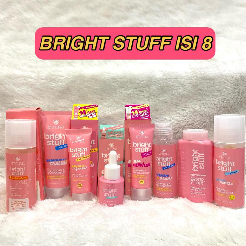 Emina BRIGHT STUFF Paket Murah dan Lengkap (Kemasan Terbaru) EXP 2027-2028