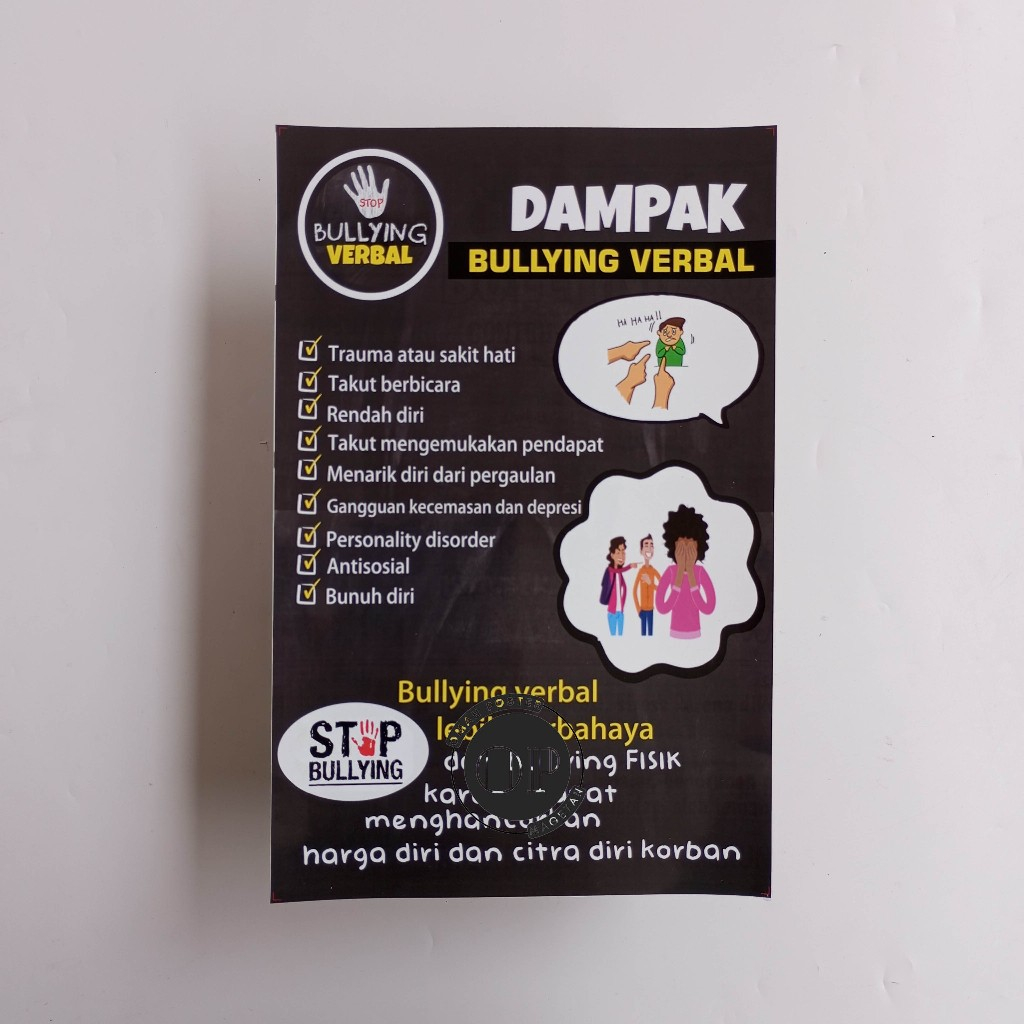 

Stiker Dampak Bullying Verbal - Stop Bullying - Stop Perundungan Sekolah