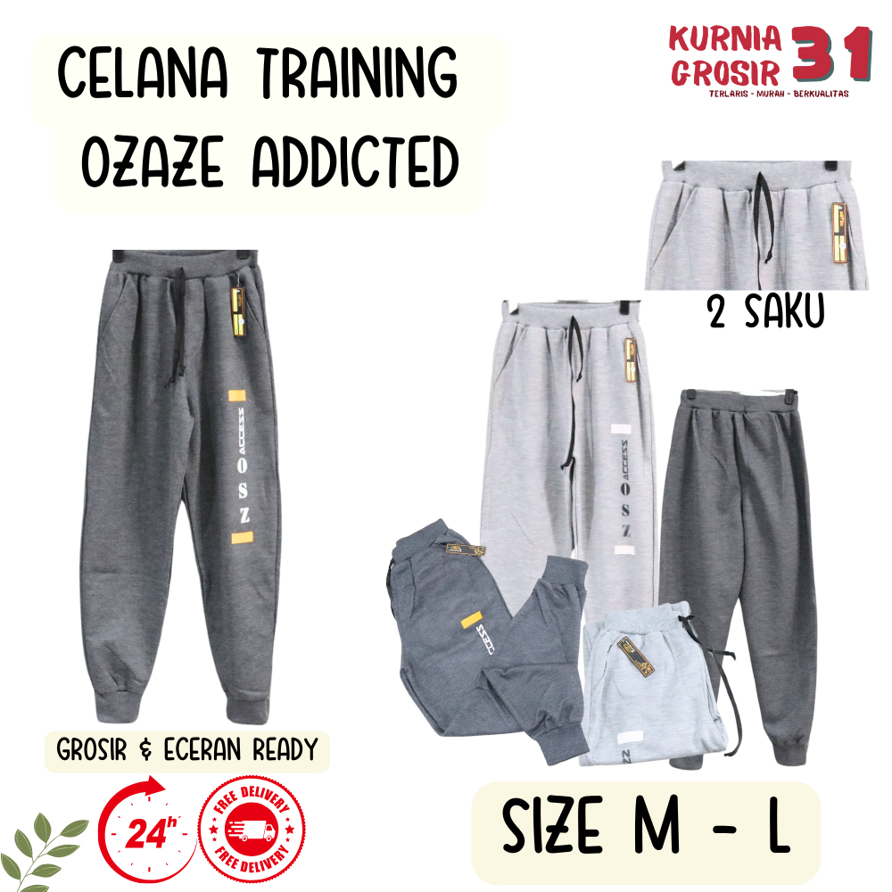 Celana Panjang Training Jogger Ozaze ADDICTED / Celana Olahraga Jogging