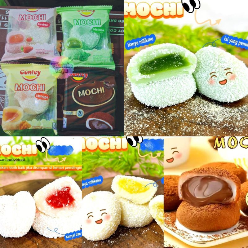 

10PCS KUE MOCHI CONLEY MOCHI VIRAL ANEKA RASA STRAWBERRY COKLAT MACHA MANGGA MOCHI KENYAL