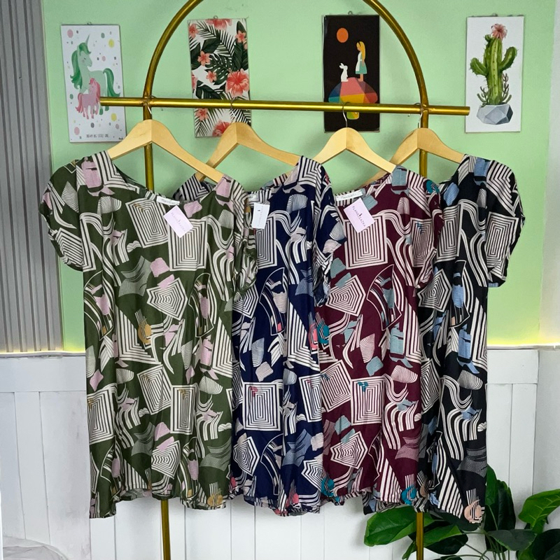 Daster Dress Motif Kotak Dewasa nyaman dan Adem