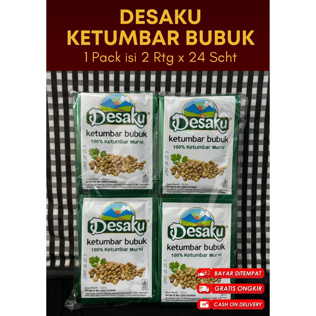 

Bumbu Siap Pakai Desaku Ketumbar Bubuk Perpack isi 2 Renteng
