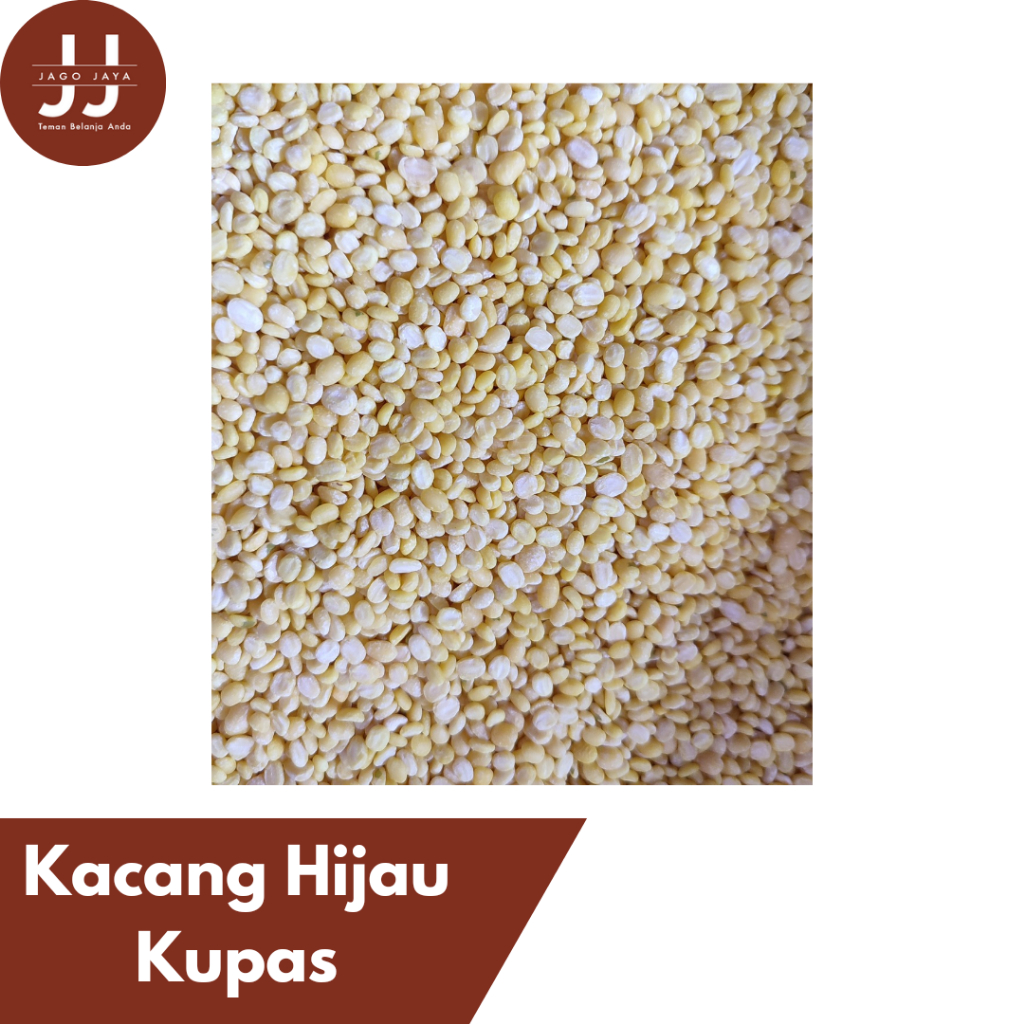 

[Jago Jaya] Kacang Hijau Kupas - Peeled Moong Bean - Isi Onde-onde - Kacang Hijau - Kacang Hijau 250 gram, 500 gram