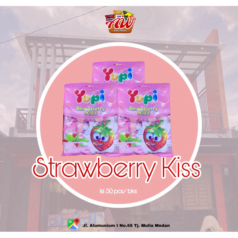 

Yupi Strawberry Kiss 120 gr (isi 50 pcs)